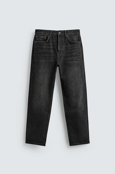 ORIGINS STRAIGHT ANKLE FIT JEANS - Black by Zara