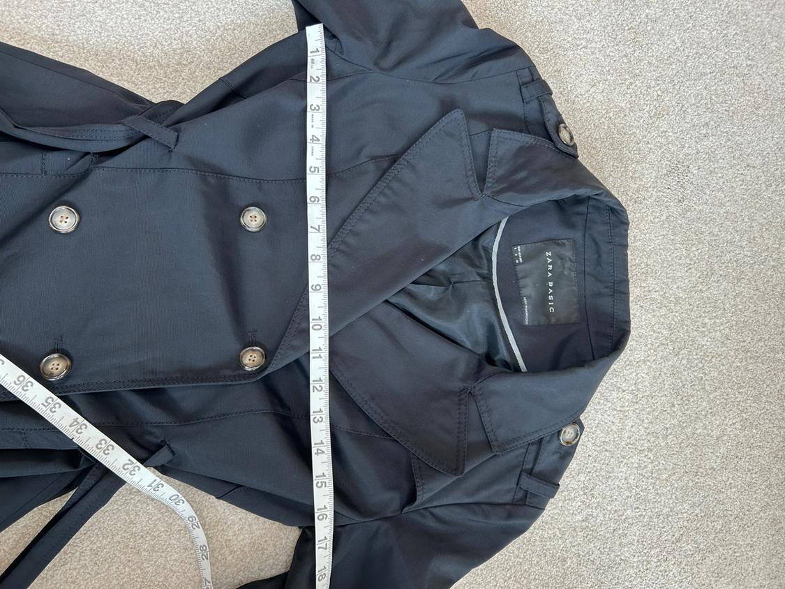 BLACK SHORT BLACK TRENCH COAT - Image 7