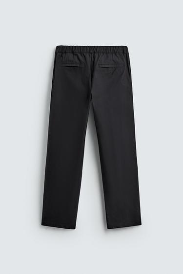 Zara TECHNICAL JOGGER-WAIST PANTS - Dark navy