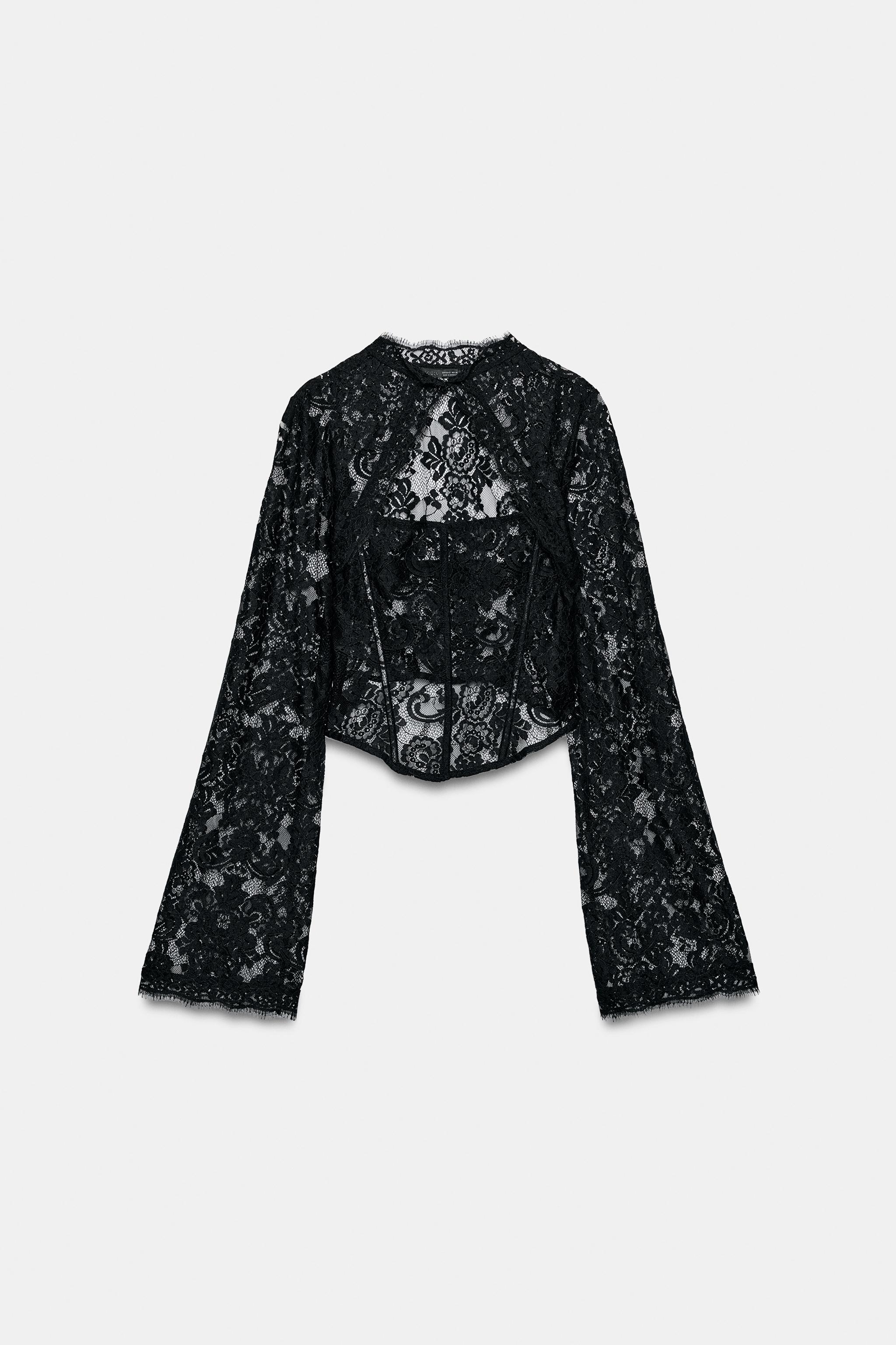 Zara Dantel Korse Top görsel 2