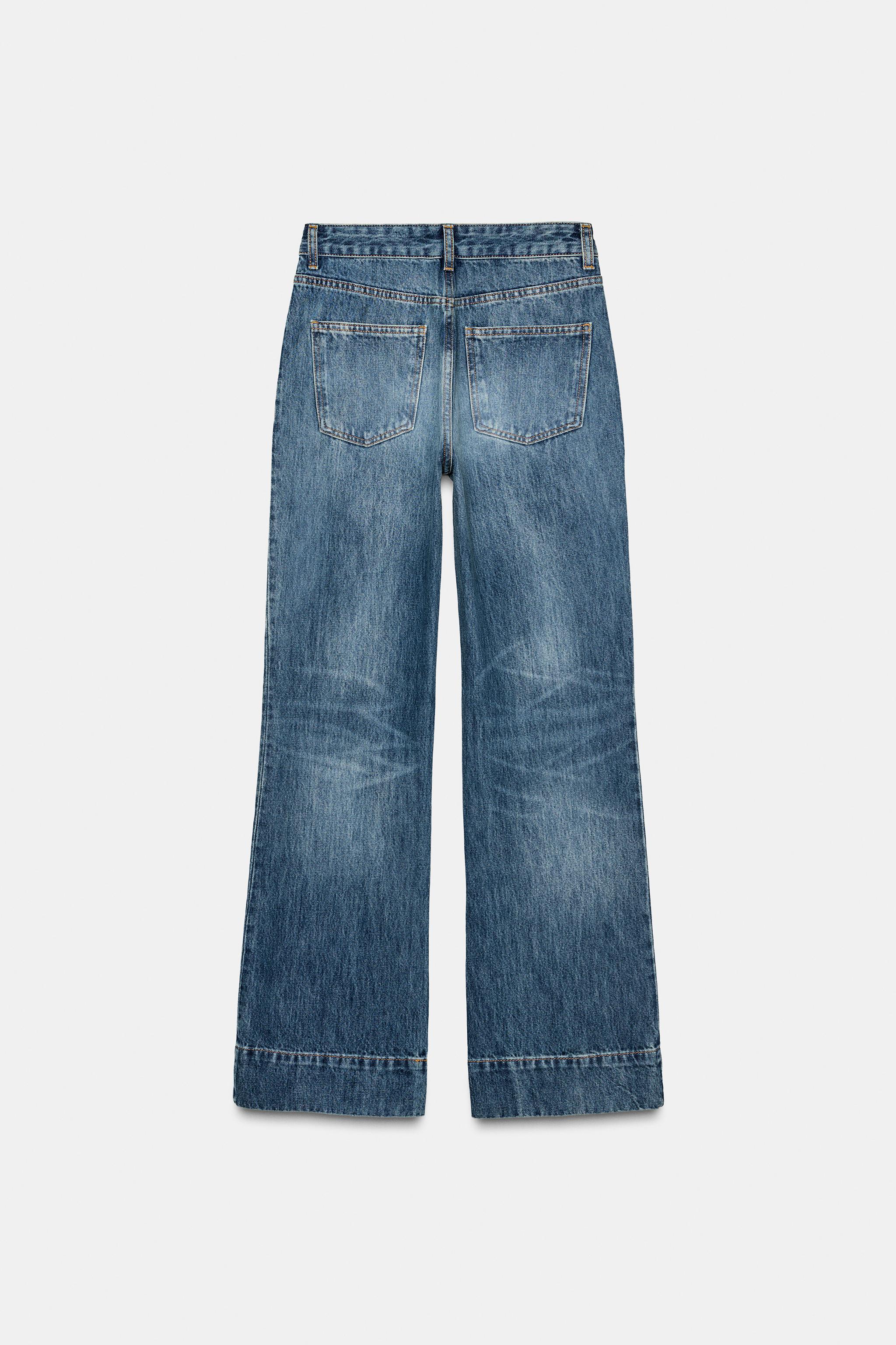 ZW COLLECTION HIGH-WAIST FLARE JEANS - Blue | ZARA United States