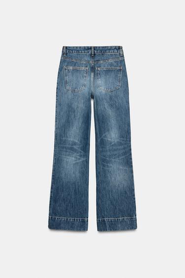 ZW COLLECTION FLARE HIGH-WAIST JEANS - Blue by Zara - Image 7