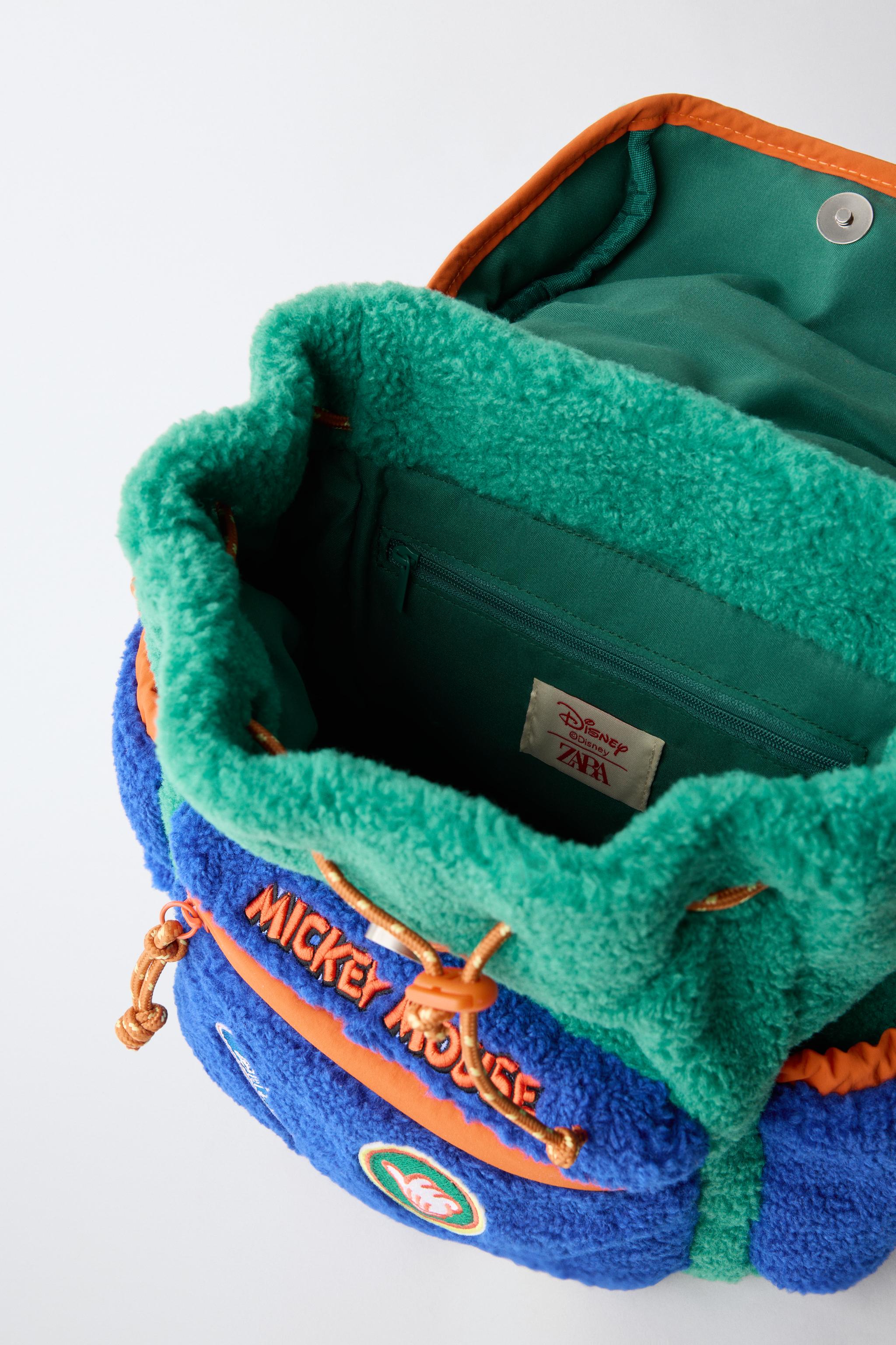 MICKEY MOUSE © DISNEY FAUX SHEARLING PATCHES BACKPACK