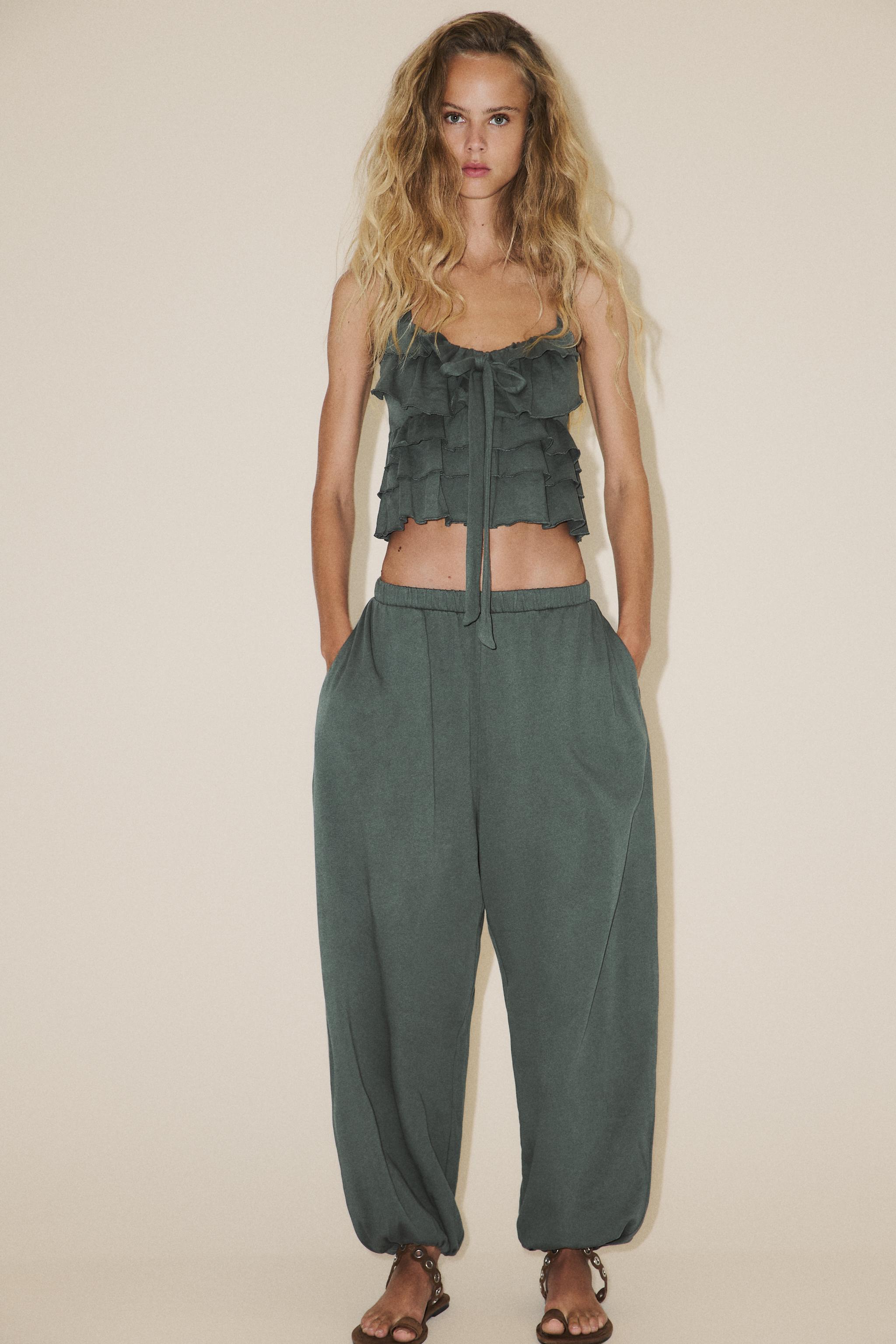 ☆ドイツ発*ZARA*新作*ジョガーウエストパンツ/INDIGO☆ ☆ドイツ発*ZARA*新作*ジョガーウエストワイドデニム/DH☆
