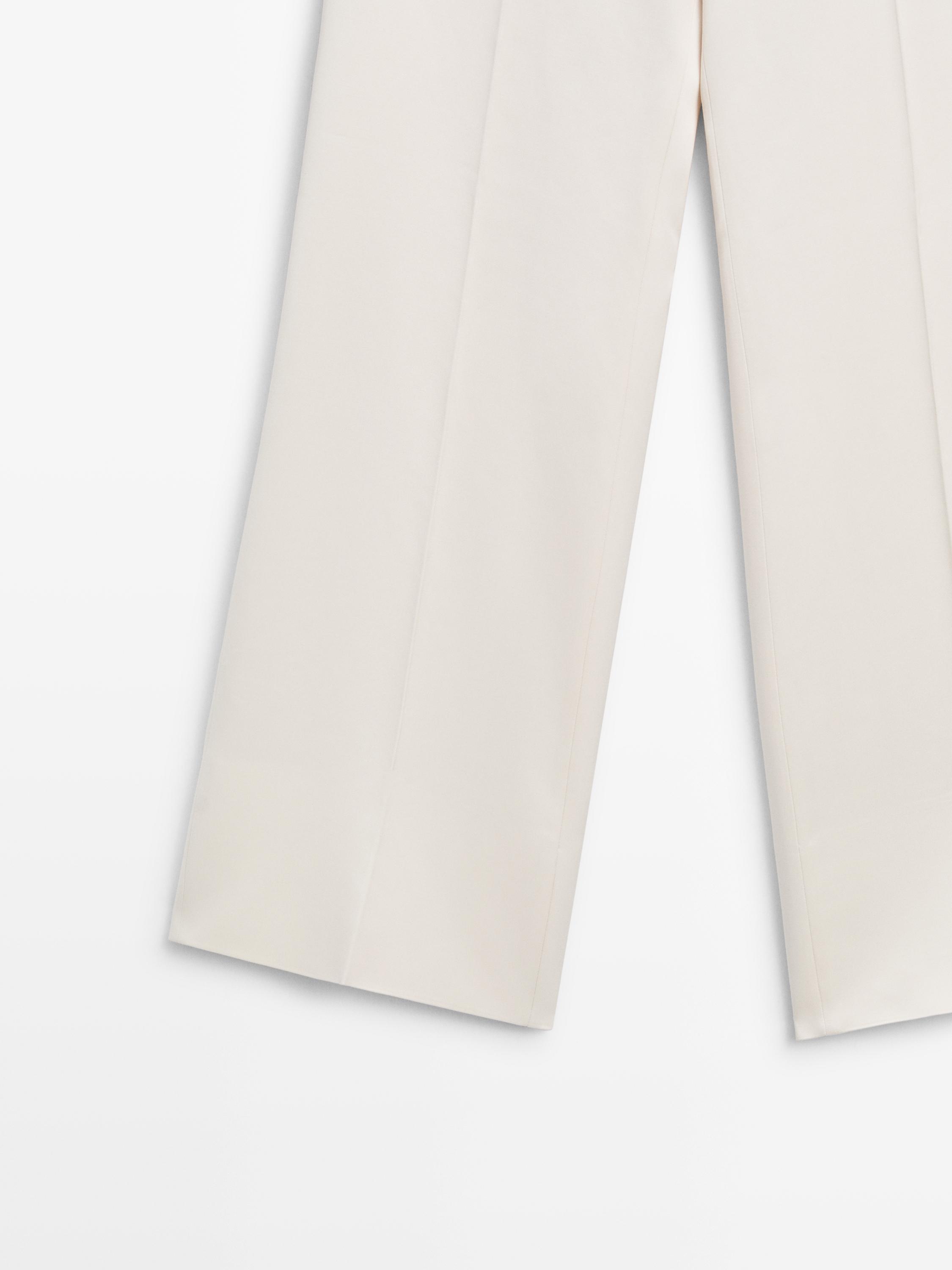 Satin wide-leg trousers