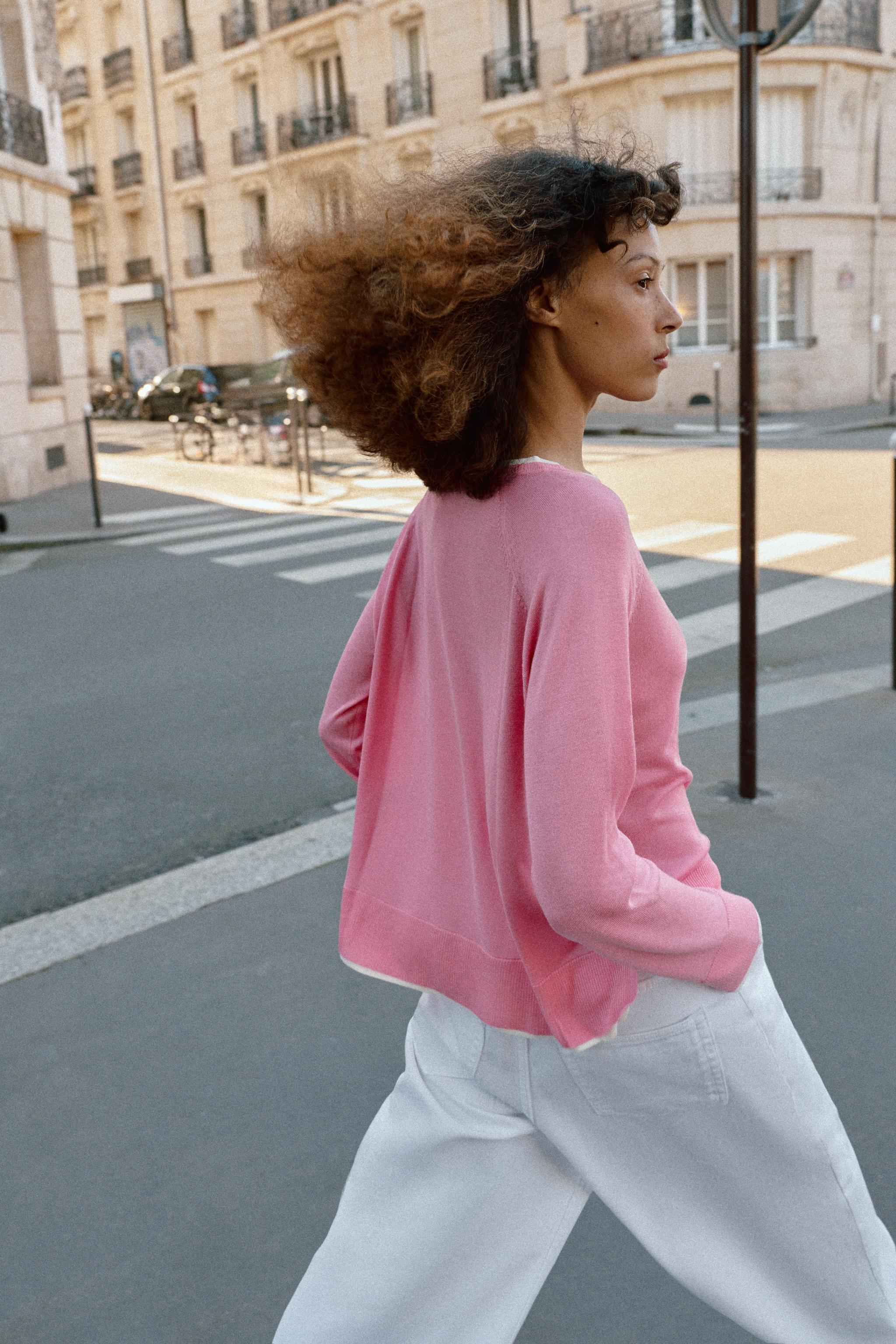ダブルエフェクトニットセーター - ストライプ | ZARA Japan / 日本
