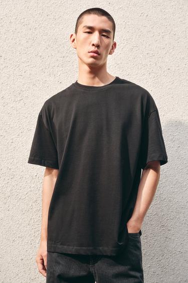 Zara 基本款標準版重磅T恤 - 黑色