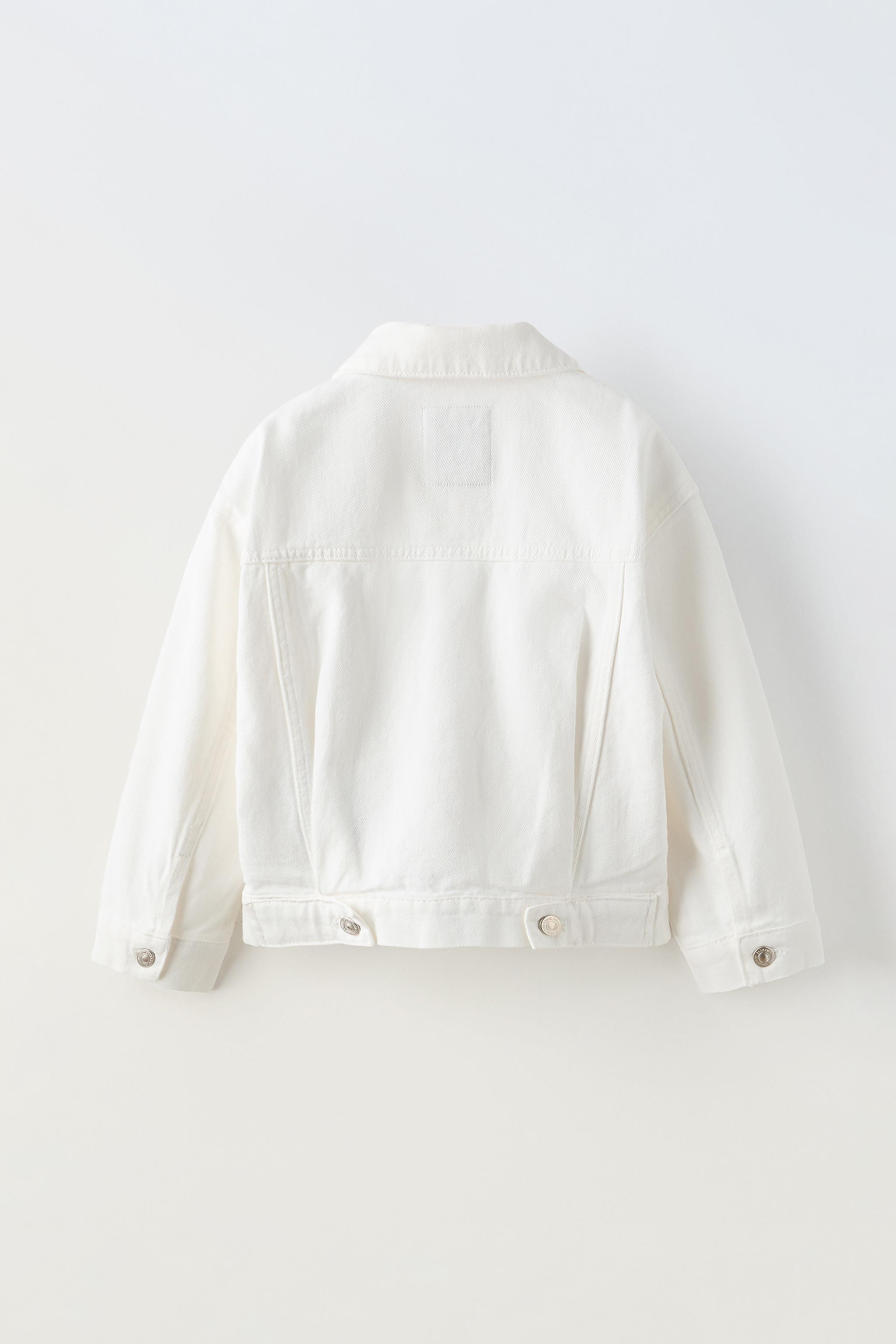 Zara white denim jacket fashion