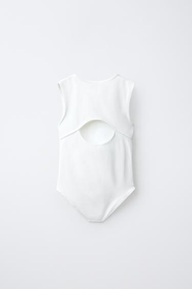 BODY EN POLYAMIDE CUT OUT - Blanc de Zara - Image 1