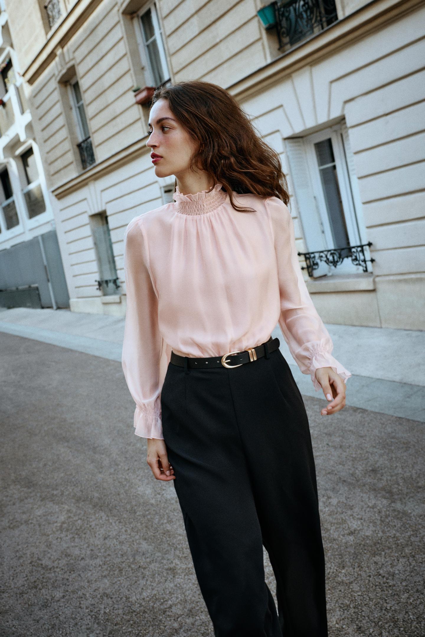 Женский комбинезон Zara Combined Belted Jumpsuit, цвет: Чёрный — фото 2