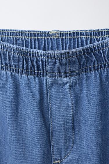 BARREL TROUSERS WITH ELASTIC WAIST - Blue by Zara - Image 2