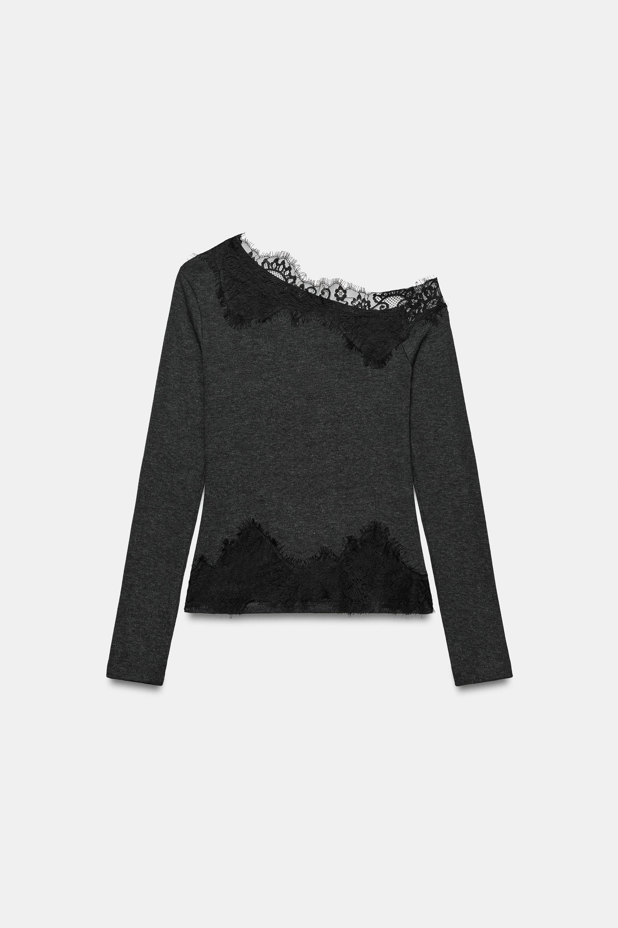 ASYMMETRIC LACE TOP