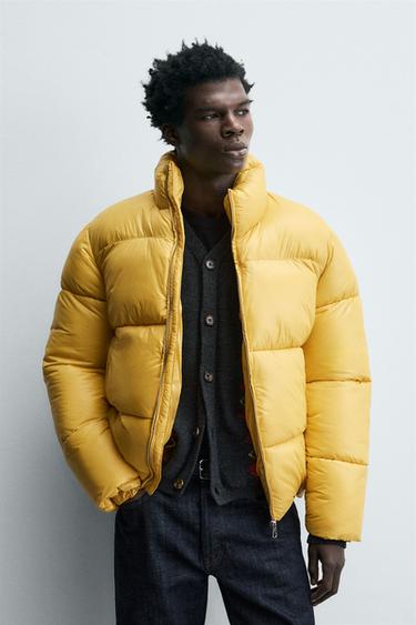 Zara WATER REPELLENT PUFFER JACKET - Yellow