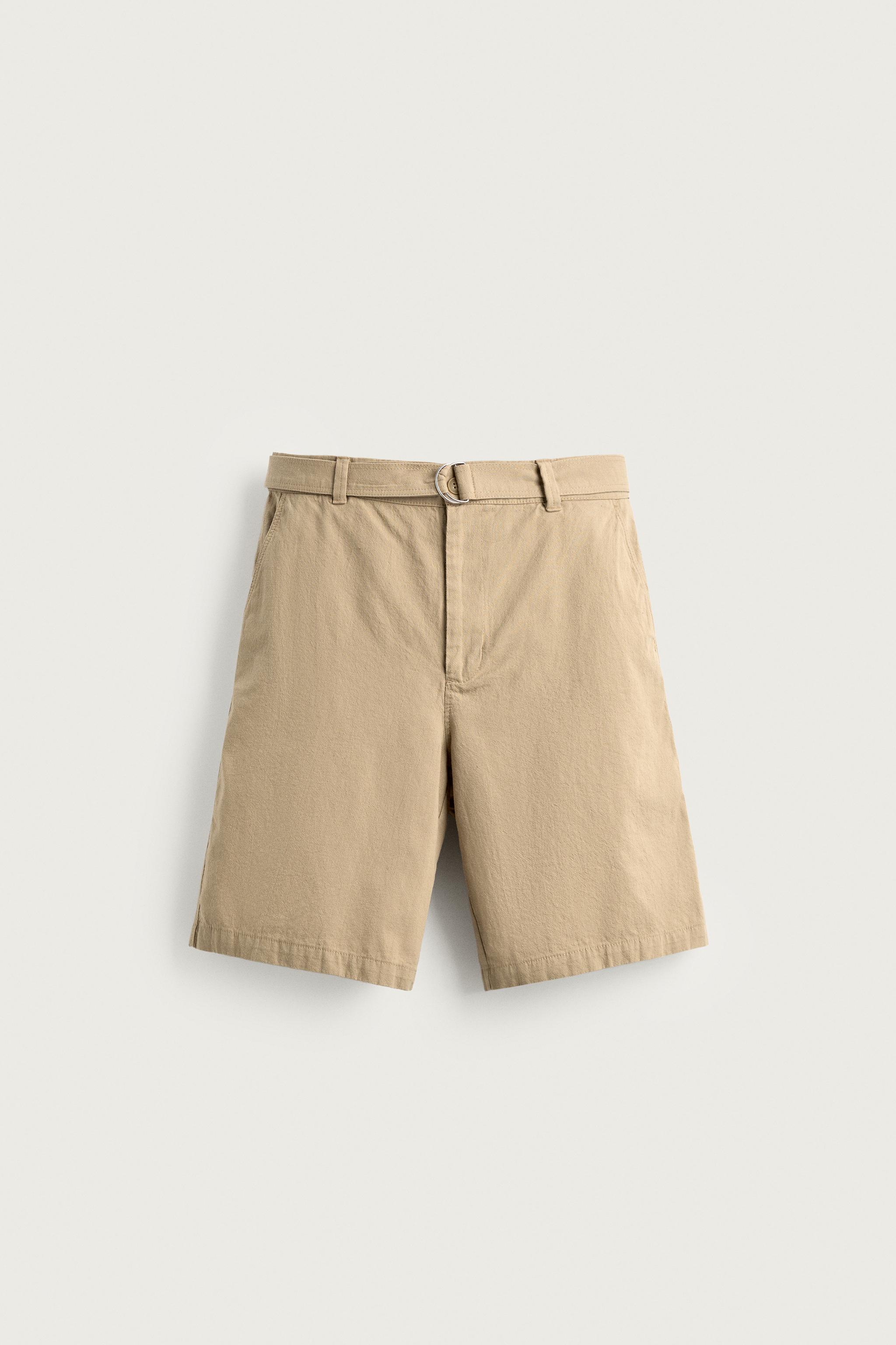 BELTED RELAXED FIT SHORTS
