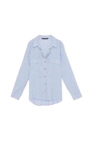 STRIPED SHIRT WITH BOW