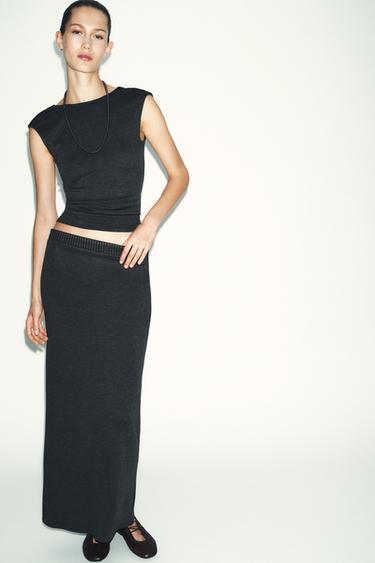 SOFT STRAIGHT SKIRT - Anthracite grey by Zara - Image 0