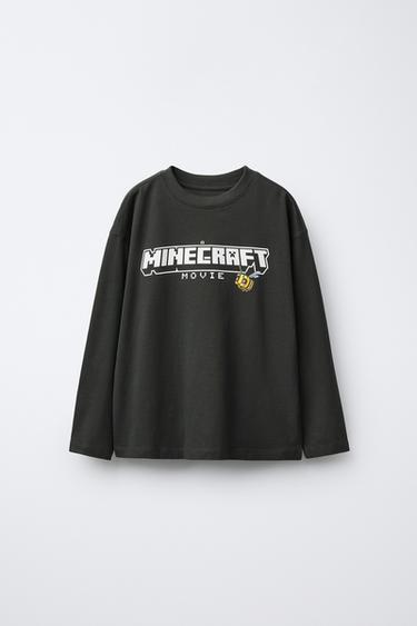 T-SHIRT MET PRINT MINECRAFT © MOJANG AB. ™ - Donker antraciet van Zara