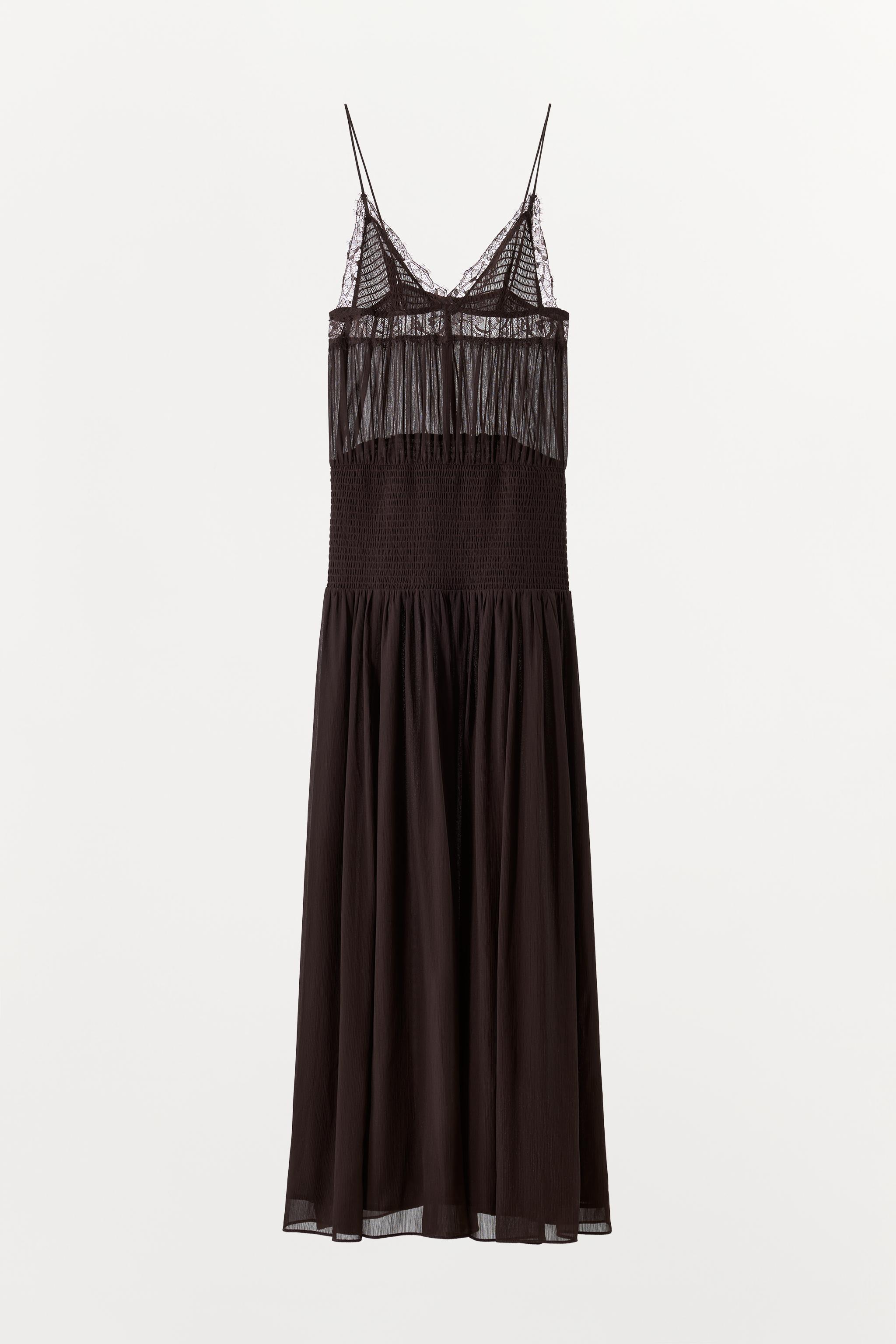 Женские платья Zara LACE STRAP DRESS — фото 8