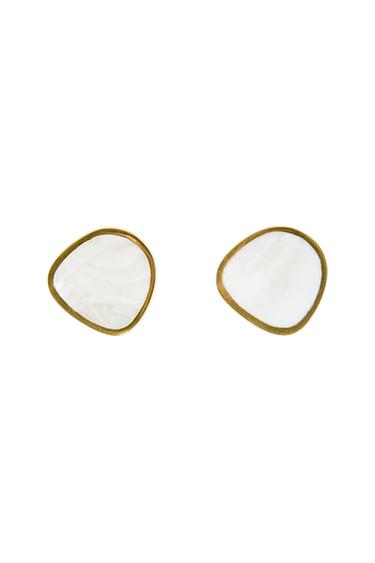 Zara KOMPLET NEPRAVILNIH SEDEFASTIH RUČKI (KOMPLET OD 2 KOMADA) – Bela