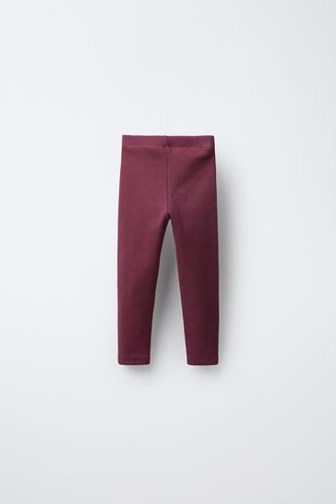 MINNIE MOUSE AND FRIENDS © DISNEY RIBBED LEGGINGS - Burgundy by Zara - Image 1
