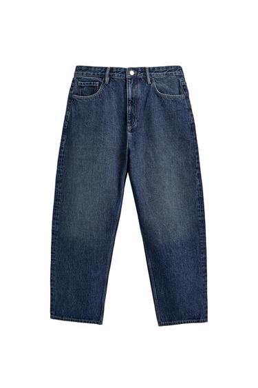 JEANS TAPERED WIDE FIT - Azul de Zara