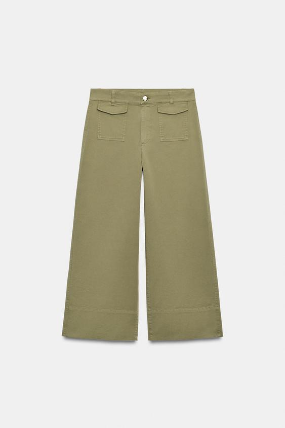 CULOTTES WITH POCKETS - Khaki by Zara - Image 0