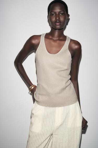 TOP DE TRICÔ COM FIO METALIZADO -  da Zara