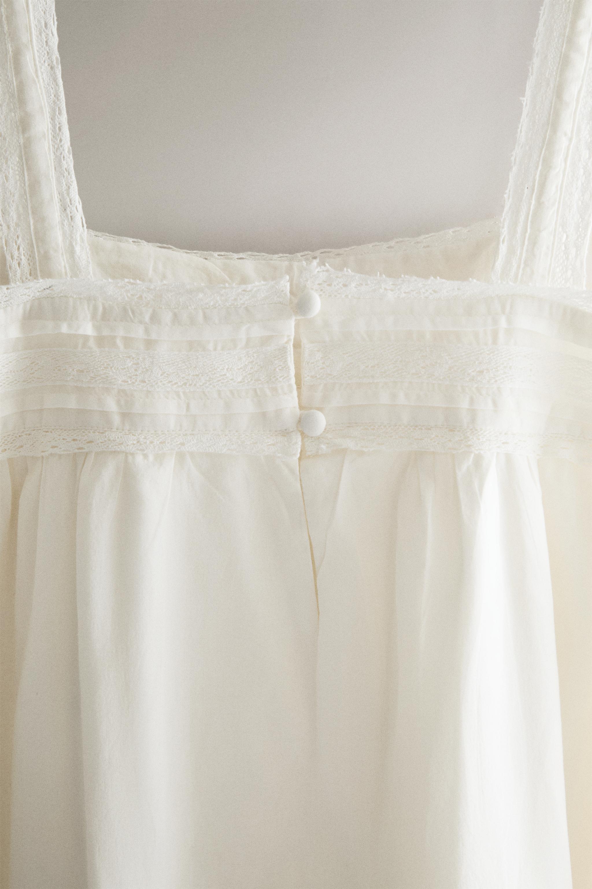 LACE AND PINTUCK NIGHTGOWN