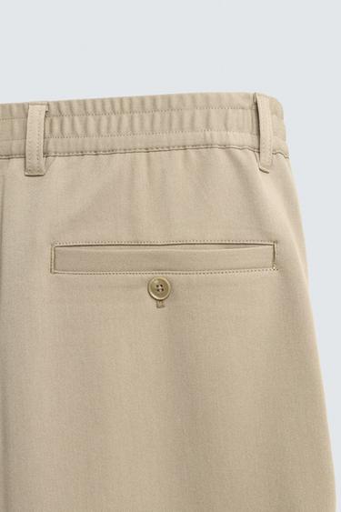 PANTALON STRAIGHT FIT CONFORT - Beige de Zara - Image 9