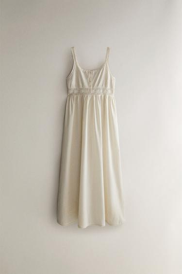 LACE NIGHTDRESS - Ecru by Zara - Image 0
