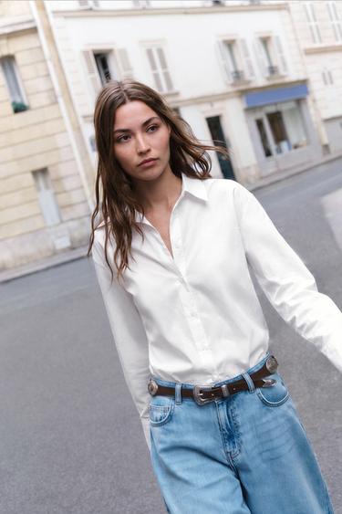 BASIC OXFORD SHIRT - White by Zara - Image 0