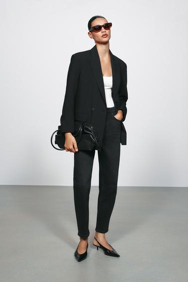 OVERSIZE DOUBLE-BREASTED BLAZER - Black by Zara