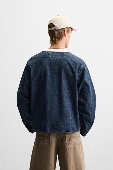 PADDED DENIM JACKET - Blue by Zara - Image 2
