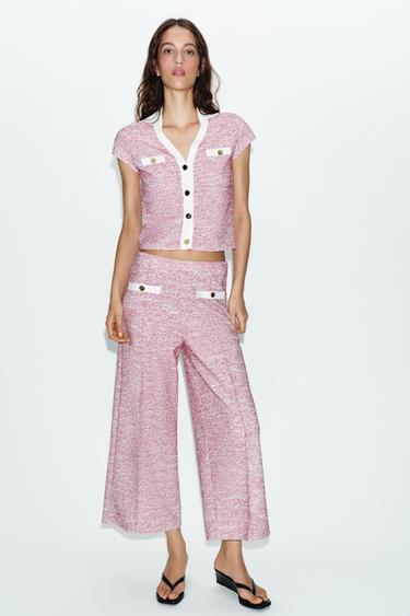 CULOTTEBROEK MET TEXTUUR - HARDROZE van Zara