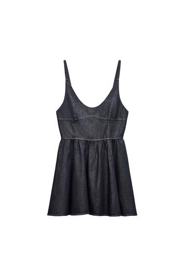TRF DENIM SWING DRESS