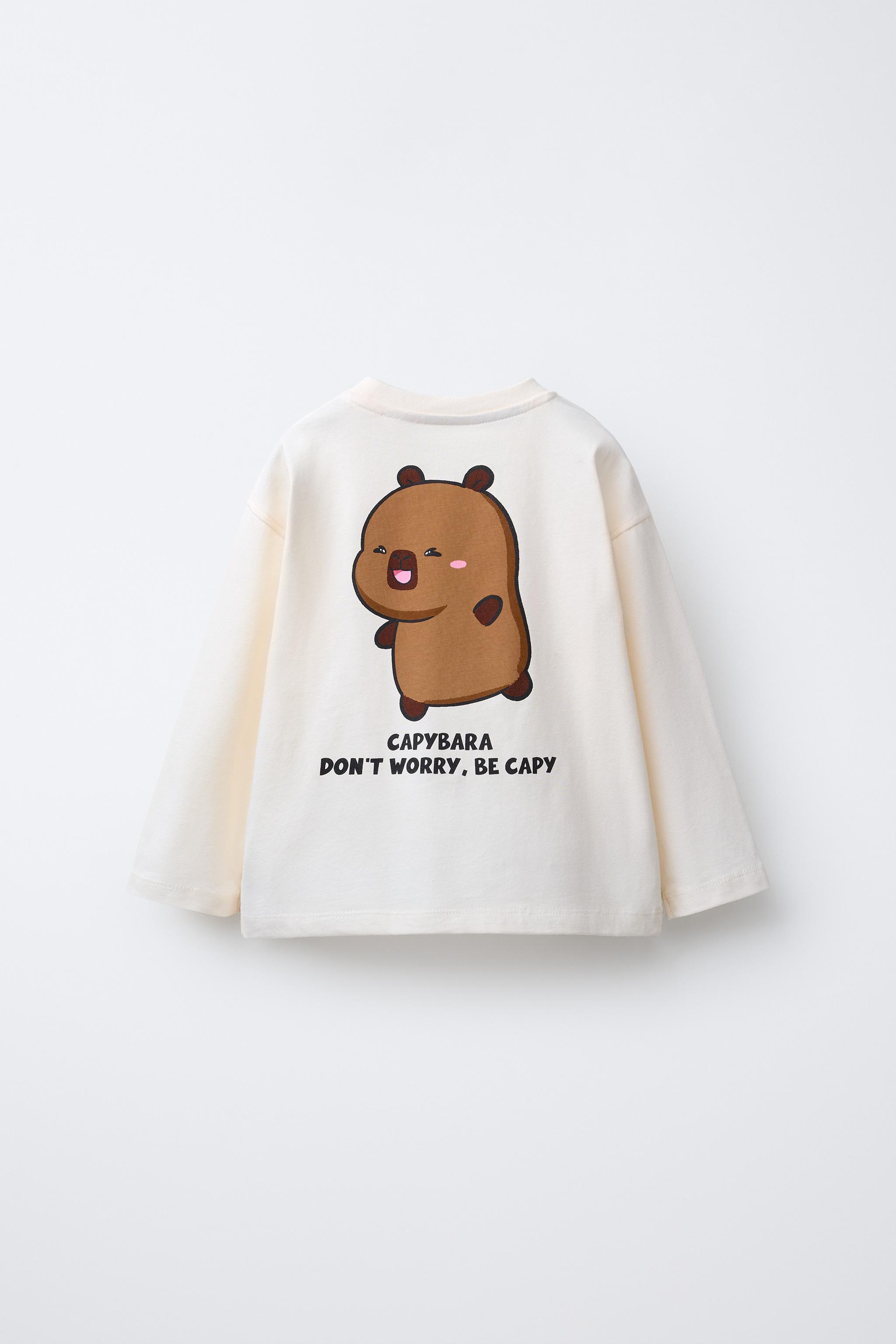 CAPIBARA CAPYFUN ©プリントTシャツ - エクリュ | ZARA Japan / 日本