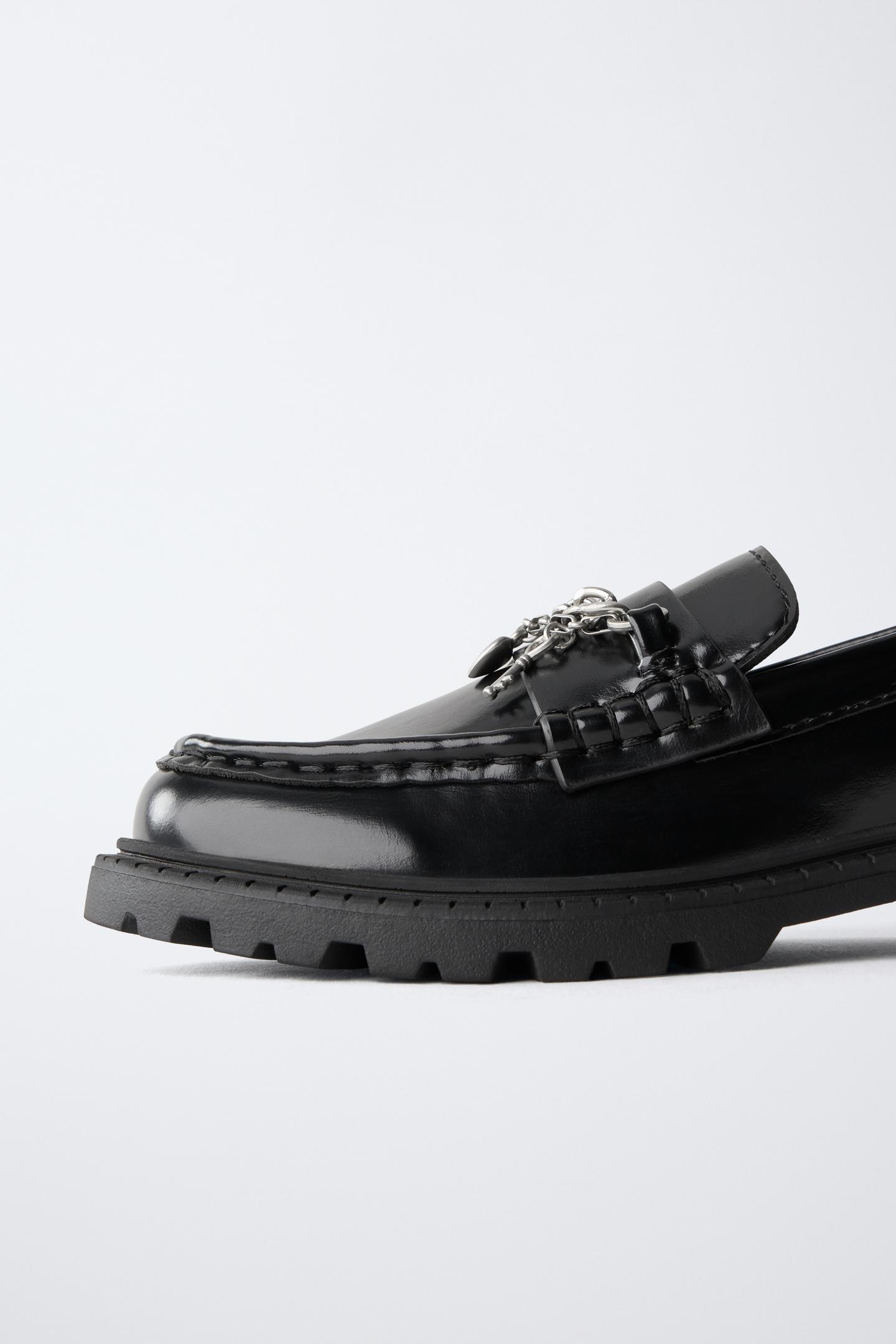 Детские туфли Zara Patent Charms, цвет: Чёрный — фото 6