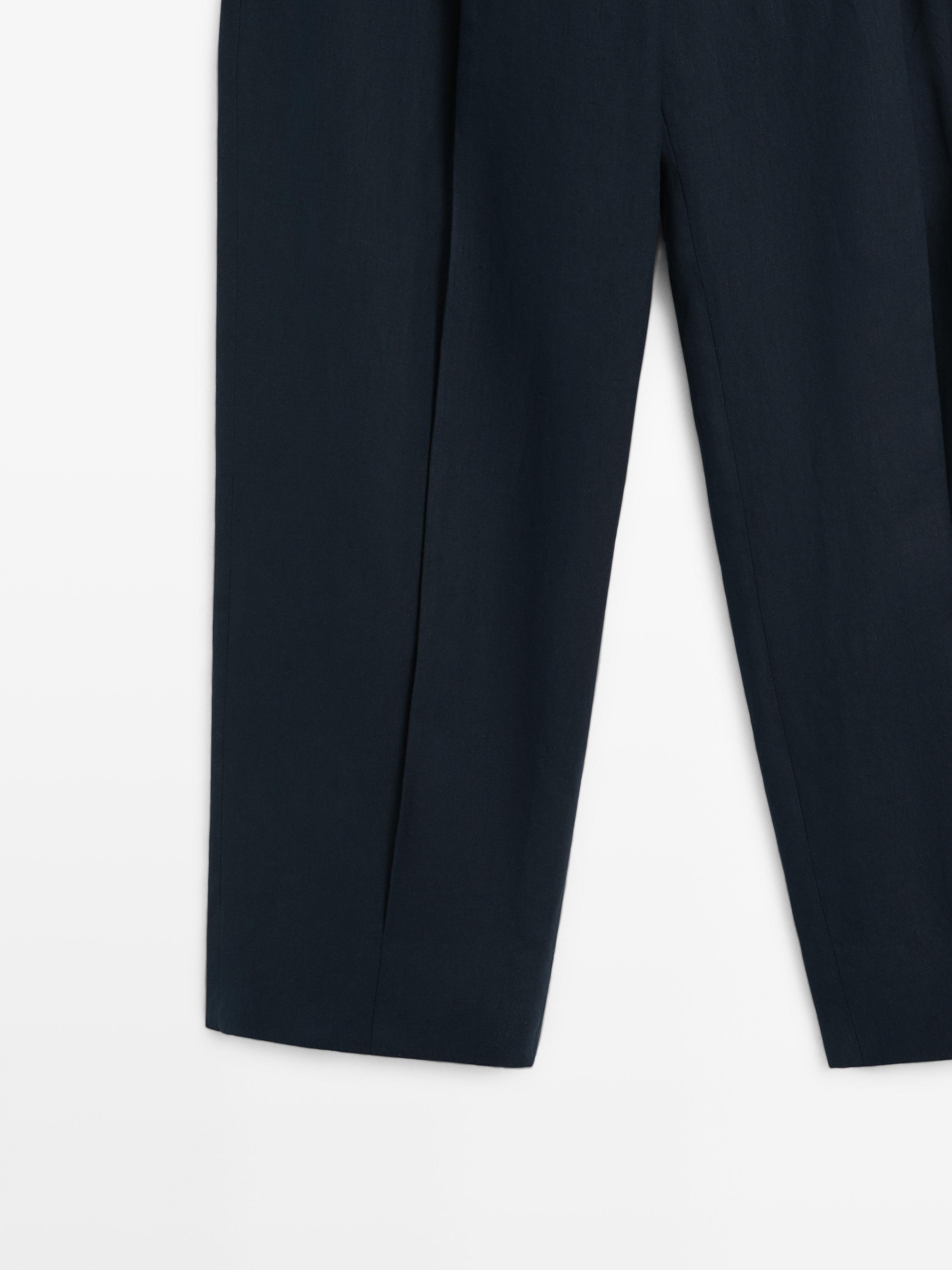 Linen suit trousers