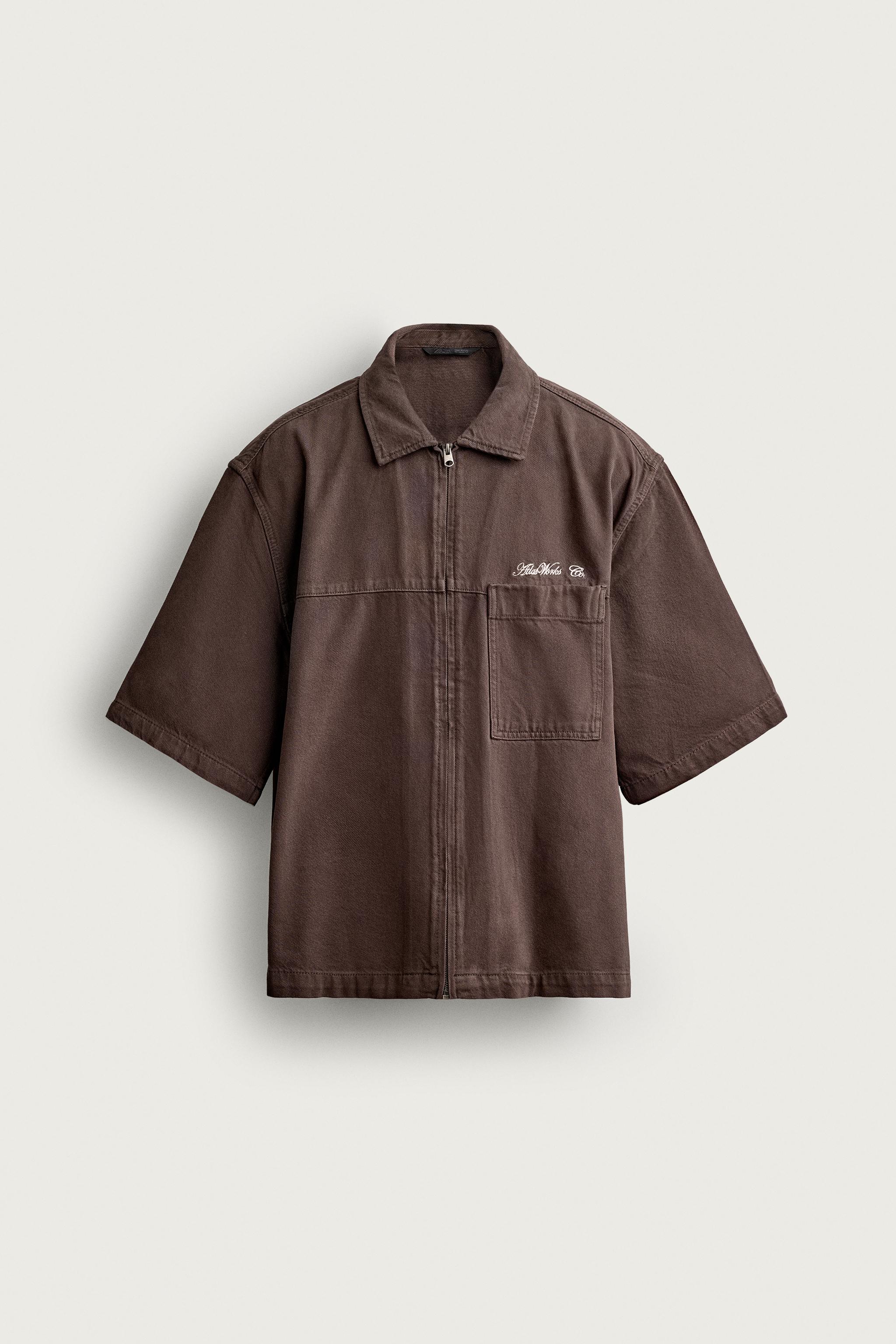 RELAXED-FIT ZIP-UP OVERSHIRT