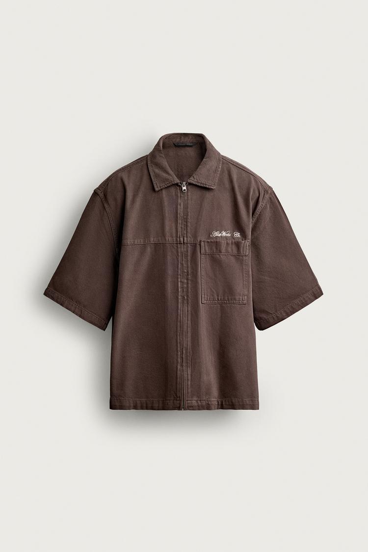 Sobrecamisa relaxed fit cremallera