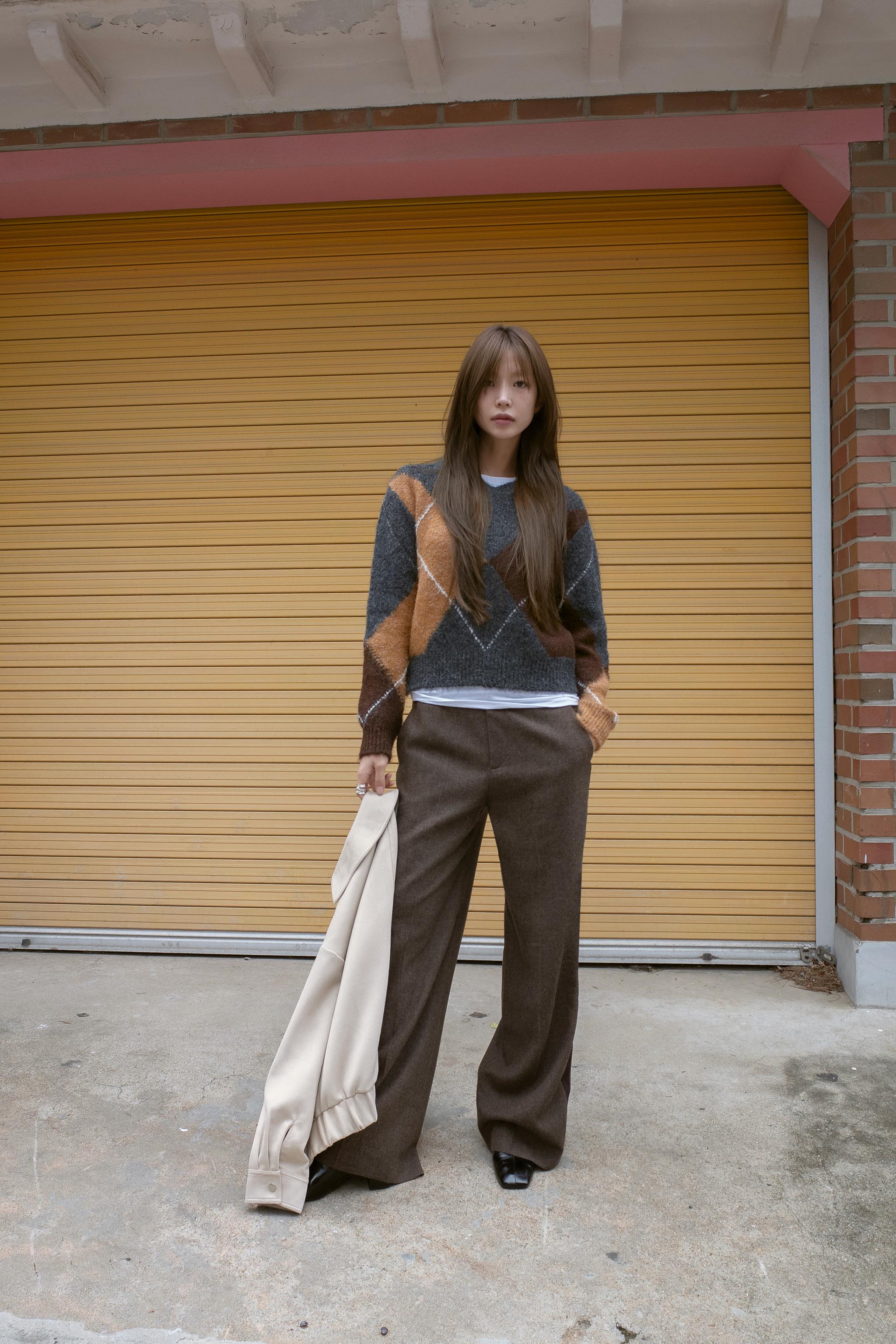 ダイヤモンド柄ニットセーター - マルチカラ― | ZARA Japan / 日本