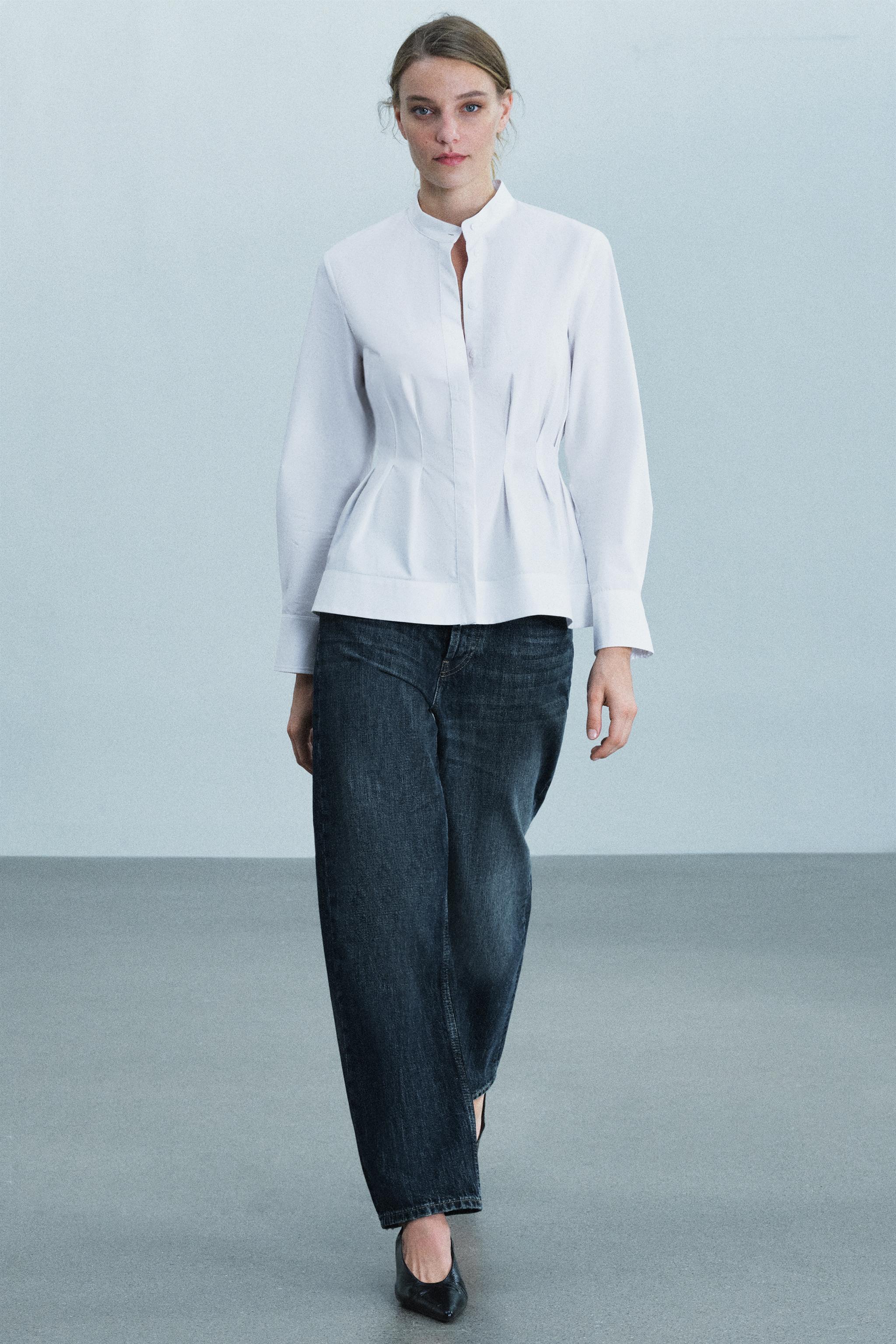 Zara ZW COLLECTION PİLİLİ GÖMLEK