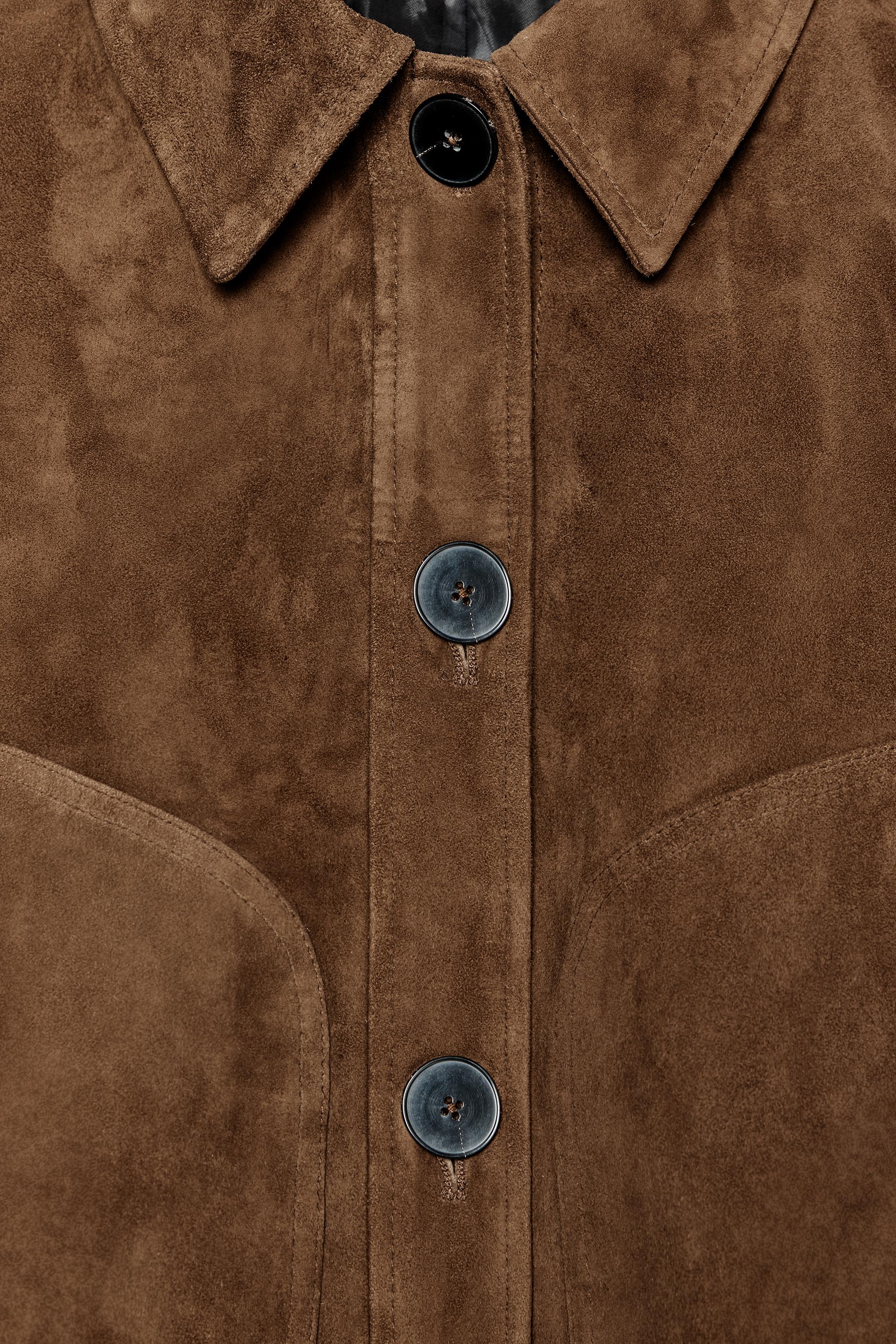 ZARA 100% レザー スエード ジャケット 4720/021 ZARA】100% レザー スエード ジャケット | 4720/021/528