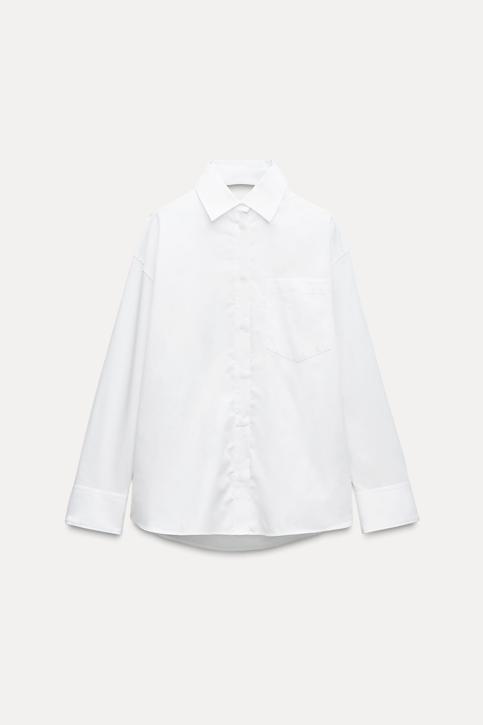 OVERSIZE SHIRT WITH BACK BOW - White | ZARA United States