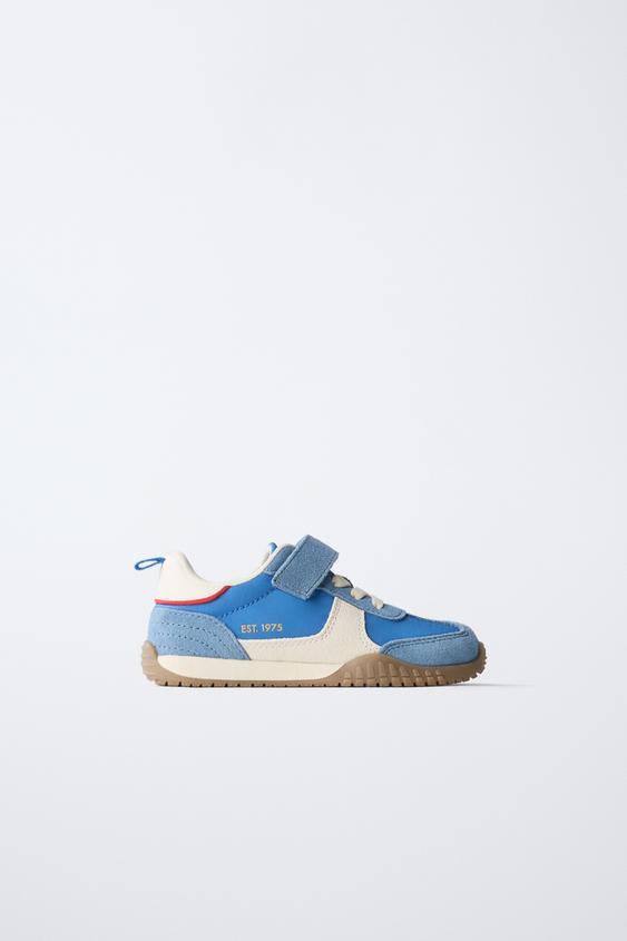 SPLIT SUEDE TRAINERS - Bluish by Zara - Image 0