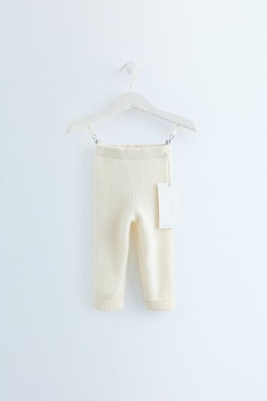 ZARA TIMELESS - 100% CASHMERE LEGGINGS — Mid-ecru 1