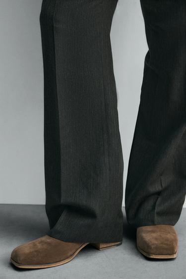 BOTTES EN CUIR À TALONS ÉDITION LIMITÉE - Marron sable de Zara - Image 0