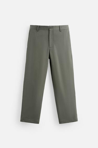 REGULAR FIT CHINO TROUSERS - Khaki by Zara