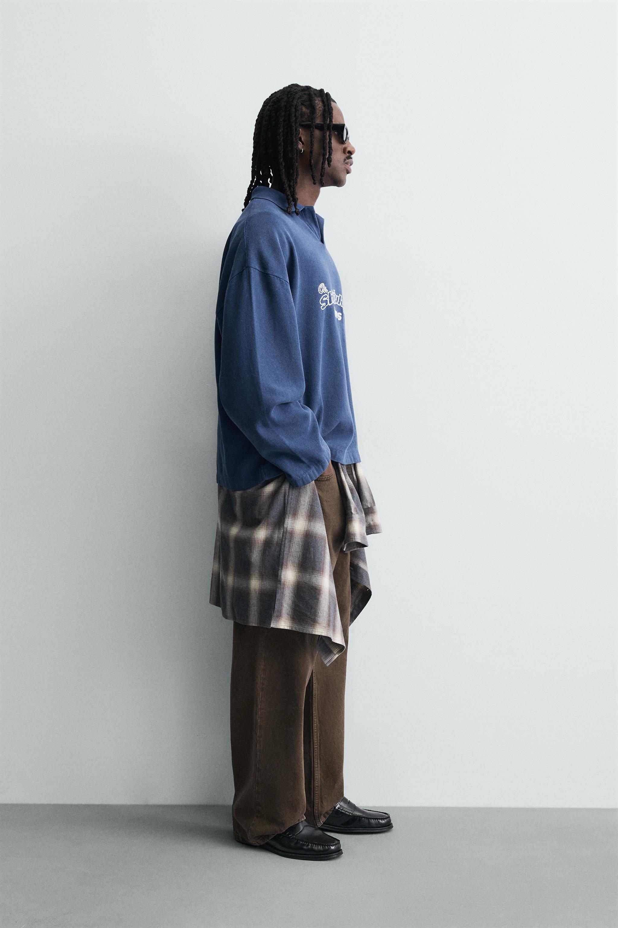 EMBROIDERED TEXTURED POLO SHIRT