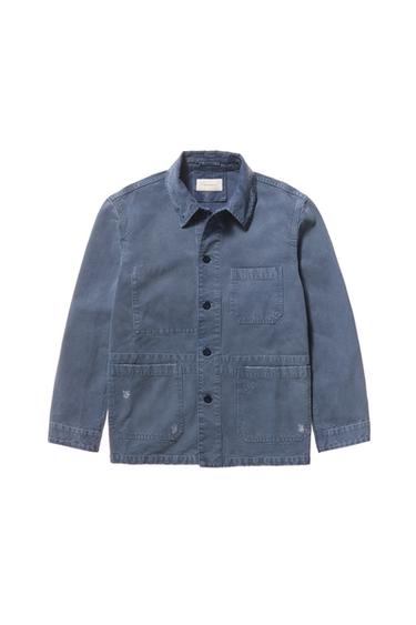 CAZADORA LAVADO SALPICADURAS - Azul de Zara